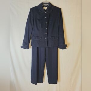 Talbots Navy Blue Women's Jacket and Pant Set